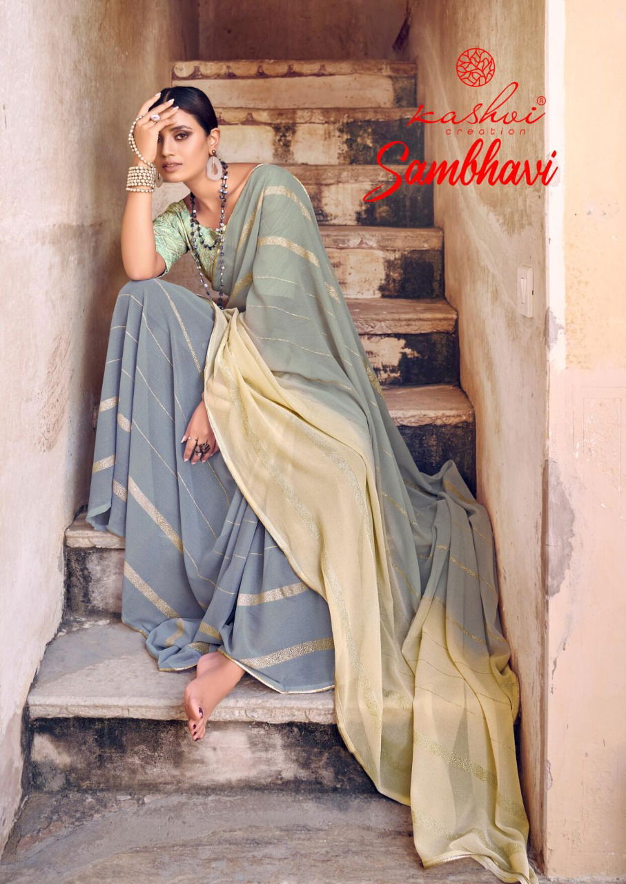 Kashvi Sambhavi Festival Wear Designer Wholesale Georgette Sarees
